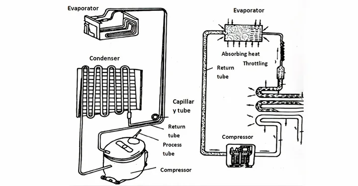 سیم کشی و عملکرد اجزای داخلی یخچال 