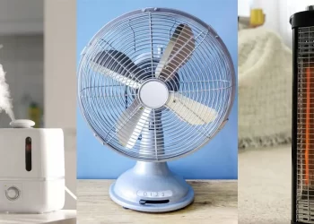 انواع سیستم های سرمایش و گرمایش خانگی و تهویه هوا که در کنار یکدیگر قرار گرفته اند.